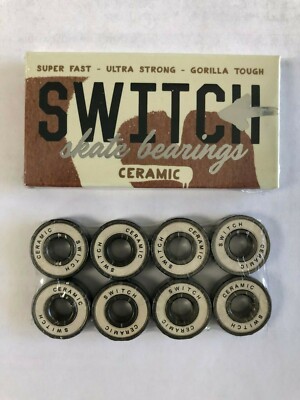 8pcs 608-2RS  Ceramic Skate Bearings  8x22x7mm - SWITCH / CERAMIC Si3N4 oil lube