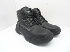 Skechers Work Men's 6" Burgin - Tarlac Steel Toe Leather Work Boots Black 9M