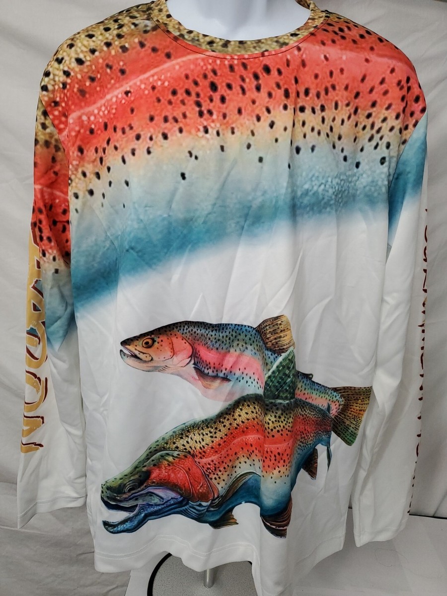 Chiptee Amz Trout Fishing Shirt Size XL Used View 2