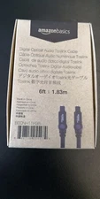 AmazonBasics Digital Optical Audio Toslink Cable - 6 Feet (1.8 Meters)