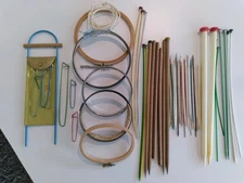 Vintage Knitting Needles Crochet Hooks Circular Knitting Needles Hoops