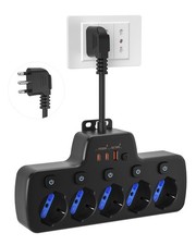 Presa Multipla Salvaspazio Ciabatta Elettrica Multipresa con Interruttori