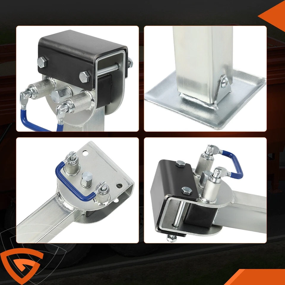 2X Stützfuß mit Kurbel 3000kg Stützlast für Anhänger Kurbelstütze 45cm-68cm - Bild 4 von 4