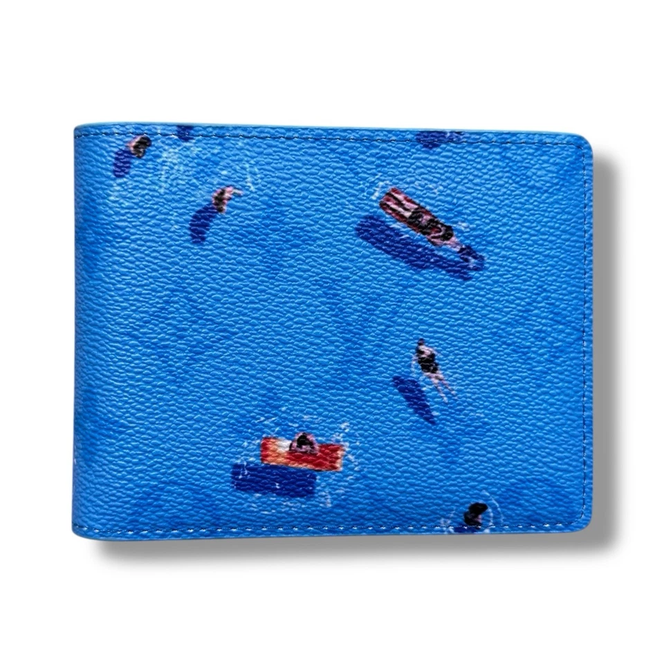 Louis Vuitton LV Monogram Blue Lagoon Portafoglio Sottile Bifold | SPEDIZIONE VELOCE - Immagine 3 di 4
