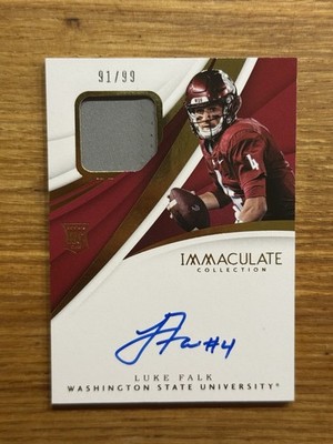 2018 Panini Immaculate Collection Signature Rookie Patch Luke Falk Auto /99