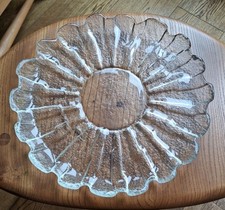 Ravenhead Flair Ice Glass Platter Plate Lovely Condition Scandi See Photos