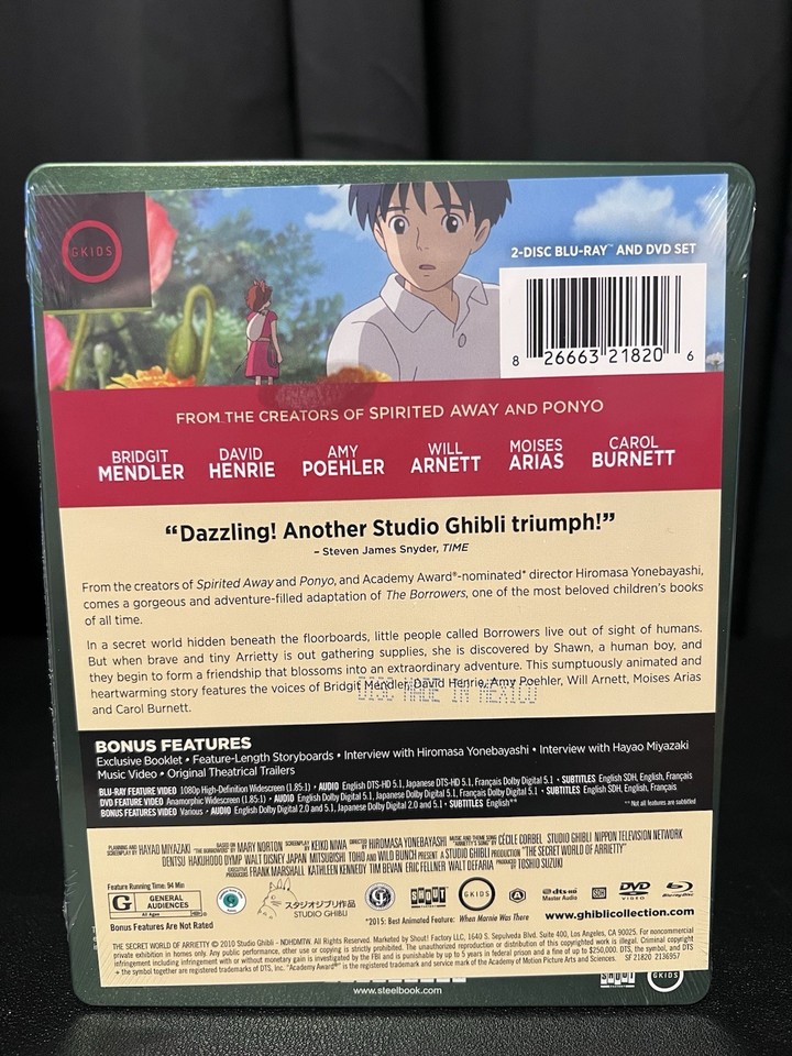 The Secret World Of Arrietty – Steelbook (Limitierte Auflage, 2 Discs, Blu-ray) NEU & OVP