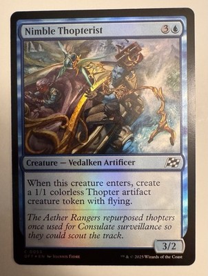 x1 Nimble Thopterist DFT Aetherdrift MTG 53 FOIL COMMON M/NM 1x