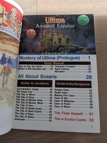 Ultima Exodus Hint Book (Nintendo, 1989) - Vintage NES Strategy Guide