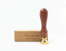 Wax Sealing Stamper, Two Intertwined Hearts Seal Stamp with Rosewood Handle,...