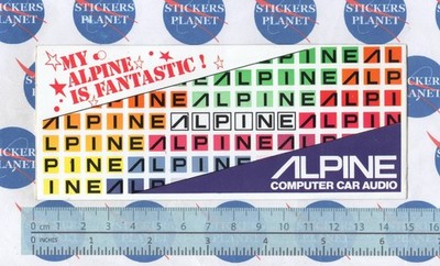 VINTAGE STICKER STICKER STICKER CAR TUNING ALPINE CAR STEREO