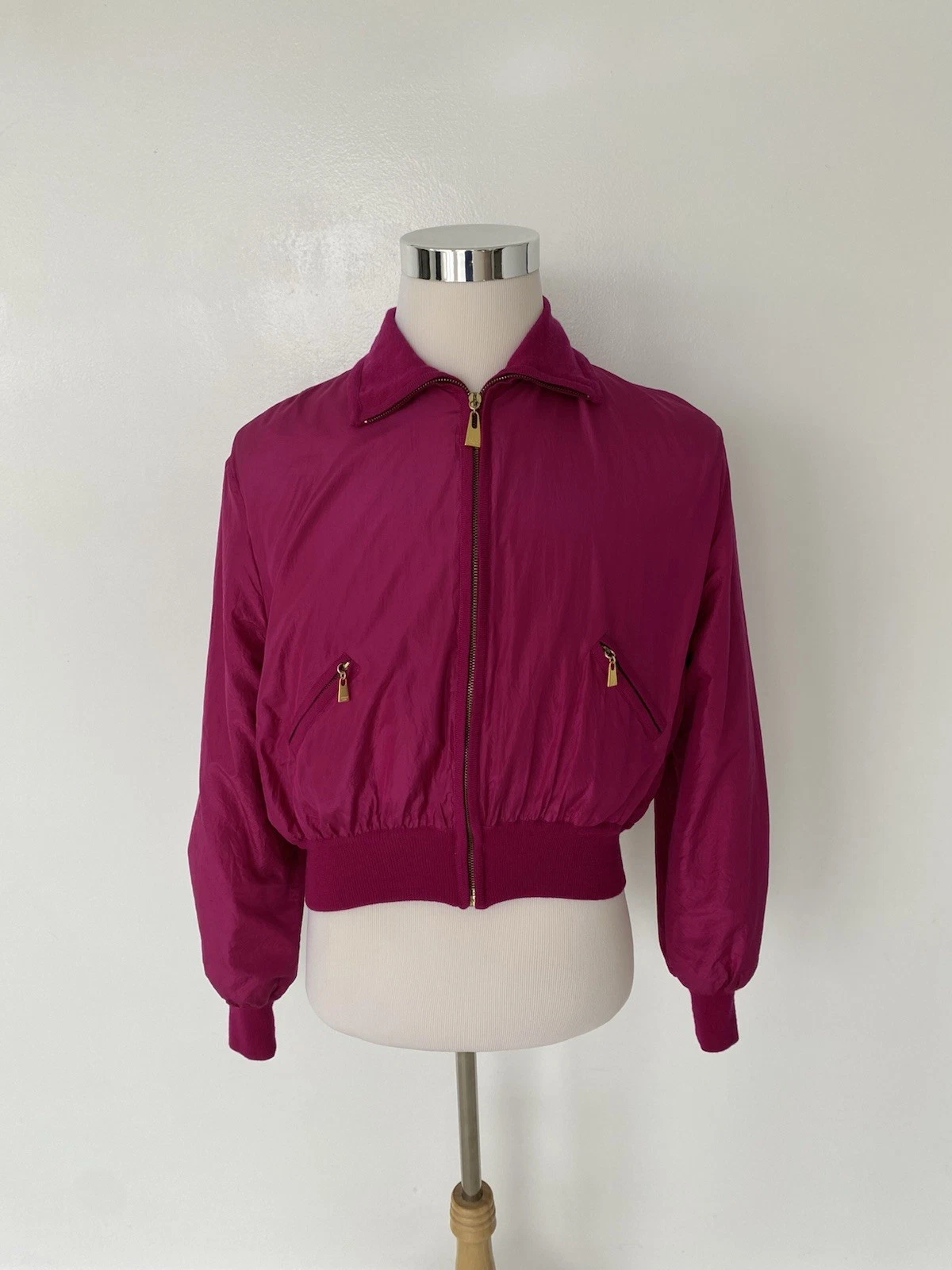 Celine — CELINE silk & wool Bomber Jacket Women’s Size 38, Pink, Pristine, Vintage