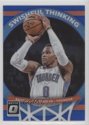 2017 Donruss Optic Swishful Thinking Blue Prizm 31/49 Russell Westbrook #4 2ct