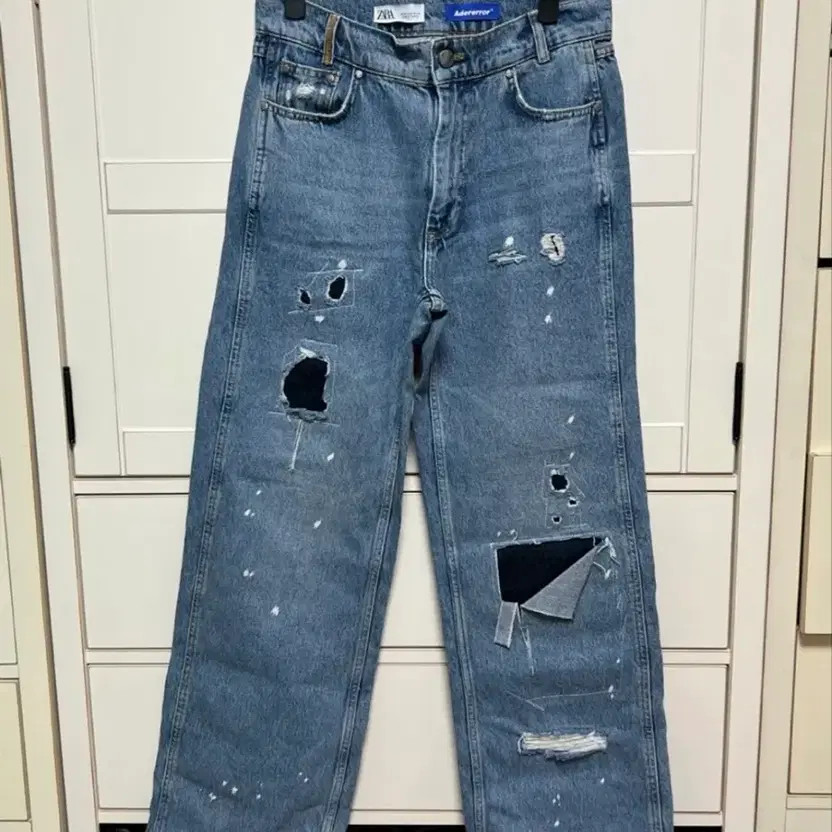 Zara Ader Error Patchwork Blue Jeans EUR 36