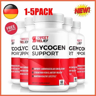 1-5 Pack Sweet Relief Glycogen Support - Sweet Relief Blood Vessel Cleaner 60ct