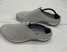 Ryka Sneaker Mules Women's 11M Grey/Purple Ribbed Knit Slip-On Echo Mule LT