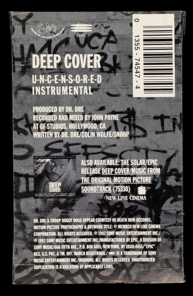 Dr. Dre Introducing Snoop Doggy Dogg – Deep Cover, Audio Cassette, US, 1992 - Image 2 of 4