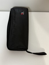 Vintage 90s COAST Cassette Tape Storage Case Black Zippered Holder Holds 15 Tape