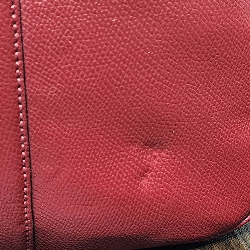 COACH Crossgrain Dark Red LEATHER BRIEFCASE 71681 Slim Laptop Crossbody Bag FLAW - Picture 4 of 23