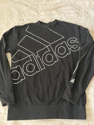 Adidas Sweatshirt Unisex   Crew Neck Black Medium