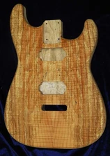 Flamed Spalted Maple Top/ Butternut Strat Style body - HH - 3lbs 7oz  #3561