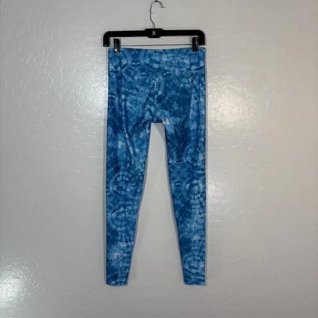 Leggings Onzie Flow para mujer pequeños medianos azules tie dye yoga tiro alto elásticos Foto 3 de 4