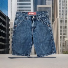 Levi Strauss Boys Medium Blue Faded Jean Short  8"Inseam  Size 8 (26W) K1183