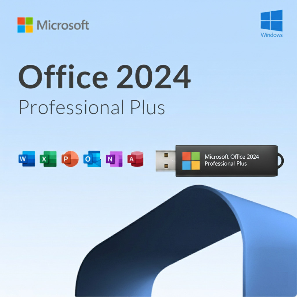 Microsoft Office 2024 Professional Plus Window 10-11 USB - Lifetime (2 Users PC)