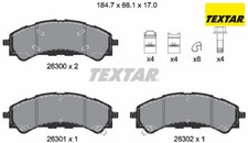 TEXTAR 2630001 Bremsbelagsatz für Scheibenbremse Bremsbelagsatz 