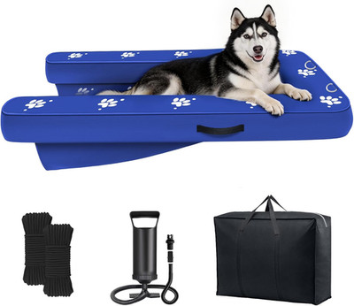 Inflatable Dock Platform, Dog Boat Ramp Floating Non-Slip Oxford and PVC with La
