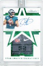 Jalen Hurts Eagles Signed 2021 Panini Flawless Star Swatch #STS-JHU #1/1 Card