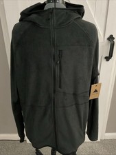 Burton Men's Stockrun Warmest Hooded Full Zip True Black Fleece Size XXL NWT