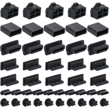 45Pcs Silicone USB Port Dust Covers HDMI RJ45 Type-C Anti-Dust Plugs Kit