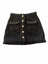 CINQ A SEPT Bess Wool-Blend Tweed Mini Skirt Size 0 Retail 325