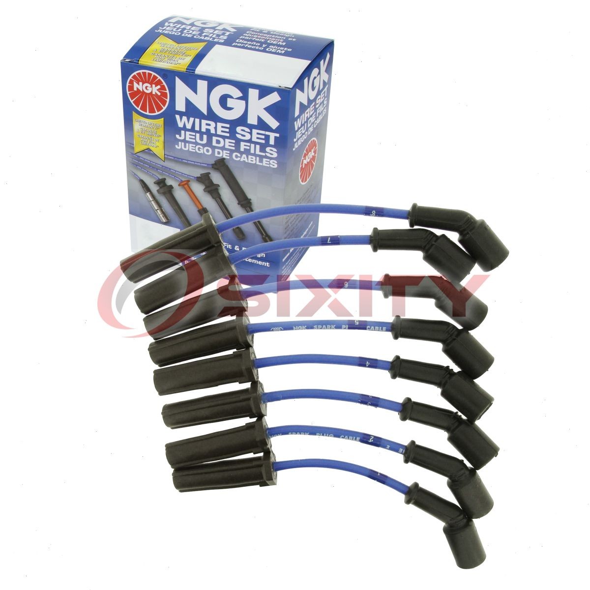 1 pc NGK Spark Plug Wire Set for 2009-2015 GMC Savana 2500 4.8L 6.0L V8 - vw