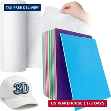 Hahafelt 30 Pcs 9  x12  Large Embroidery Foam 3D Puffy Foam 3MM with 1 Roll 12" x