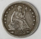 1853 Seated Liberty Quarter Arrows and Rays You Grade