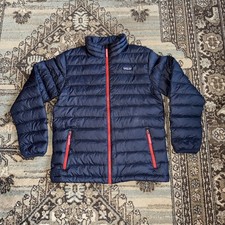 Patagonia Kids Down Sweater Full Zip Puffer Jacket XL 14 Navy Blue Outdoor Youth