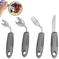 Adaptive Utensils 4pcs For Hand Tremors,Elderly, Arthritis,Parkinsons-Built U
