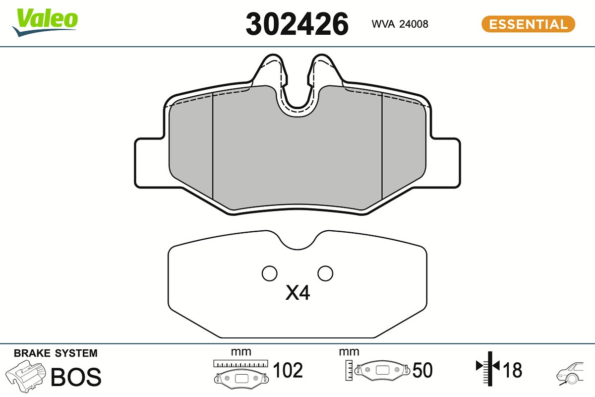 Fits VALEO 302426 HAM PADS. FIRST   ⭐UK Stock⭐