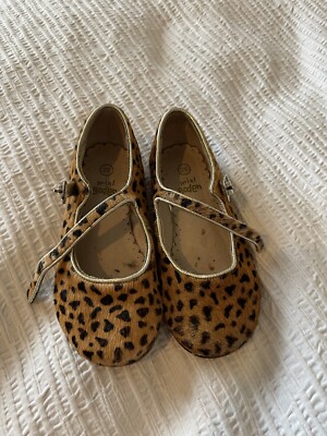 Lovely Mini Boden Girls Leopard Print Mary Janes Shoes Size 26 UK  Buckle UK