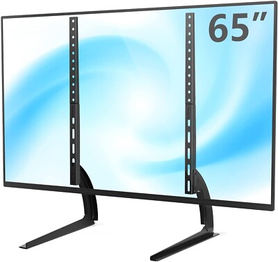 Universal HDTV/ LCD Flat Screen TV Stand Table - Black