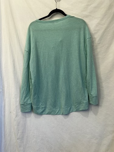 Juicy Couture Long Sleeve Cut Out Sweater Size Large Cozy Dopamine Mint - Picture 4 of 8