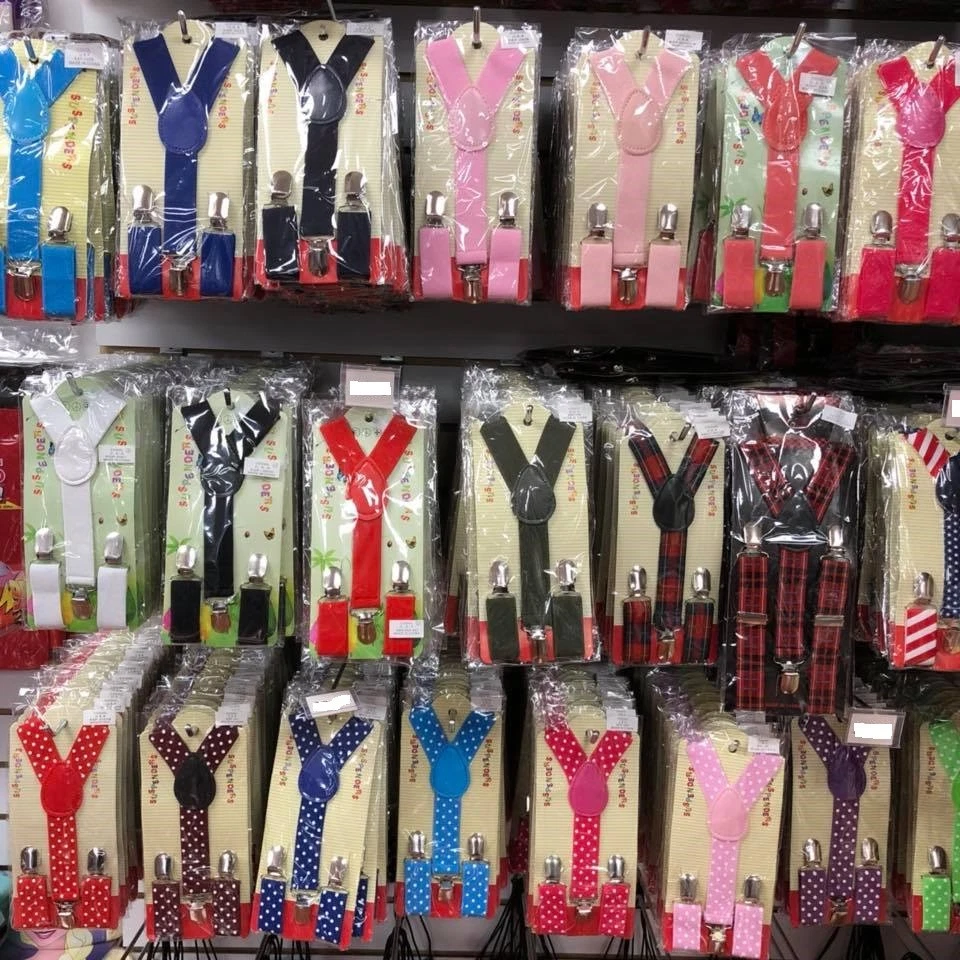 BOYS GIRLS KIDS Color New Born Baby Toddler Children Elastic Suspenders - Image 3 of 4