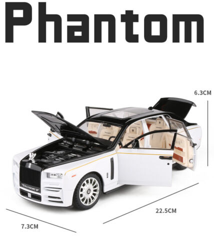 1:22 Rolls Royce Phantom Alloy Car Model Diecast & Toy Vehicles Metal Gift Kids - Picture 13 of 28