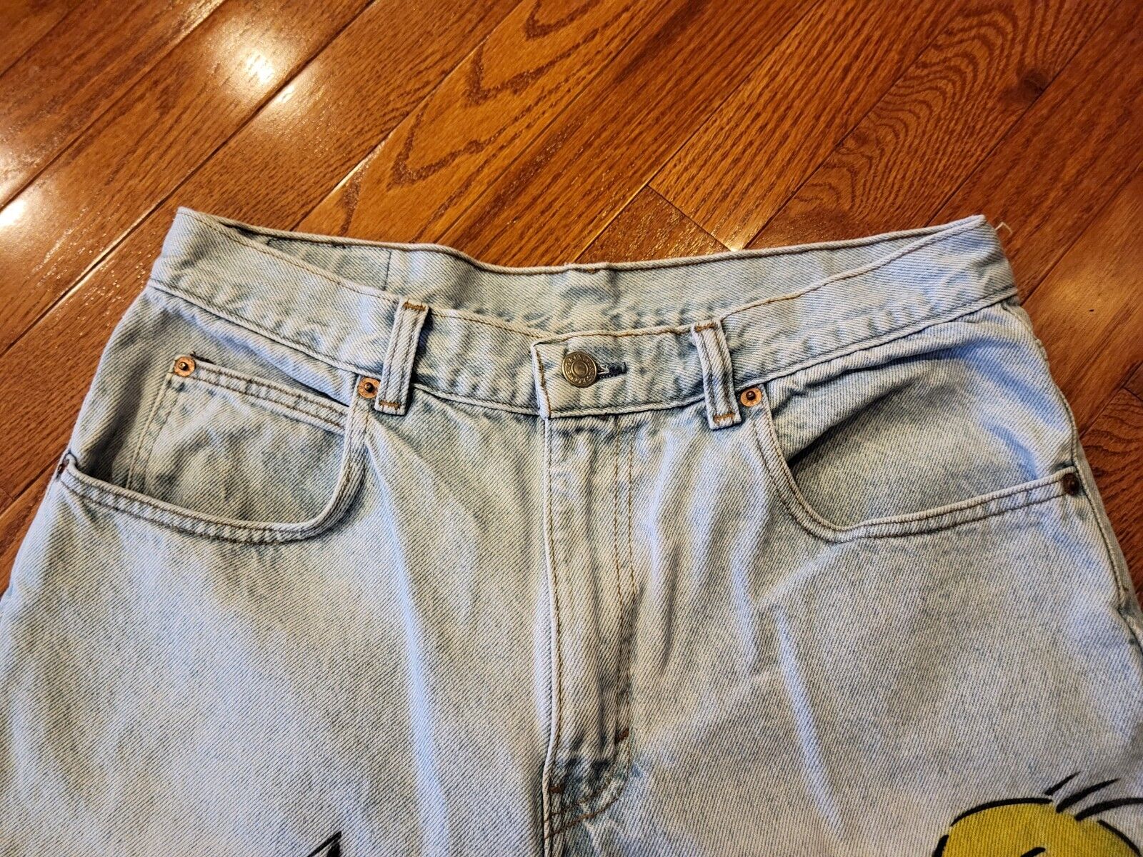 Vintage 90s Gap Denim Cut-Off Shorts W 33 w/ Sylv… - image 9