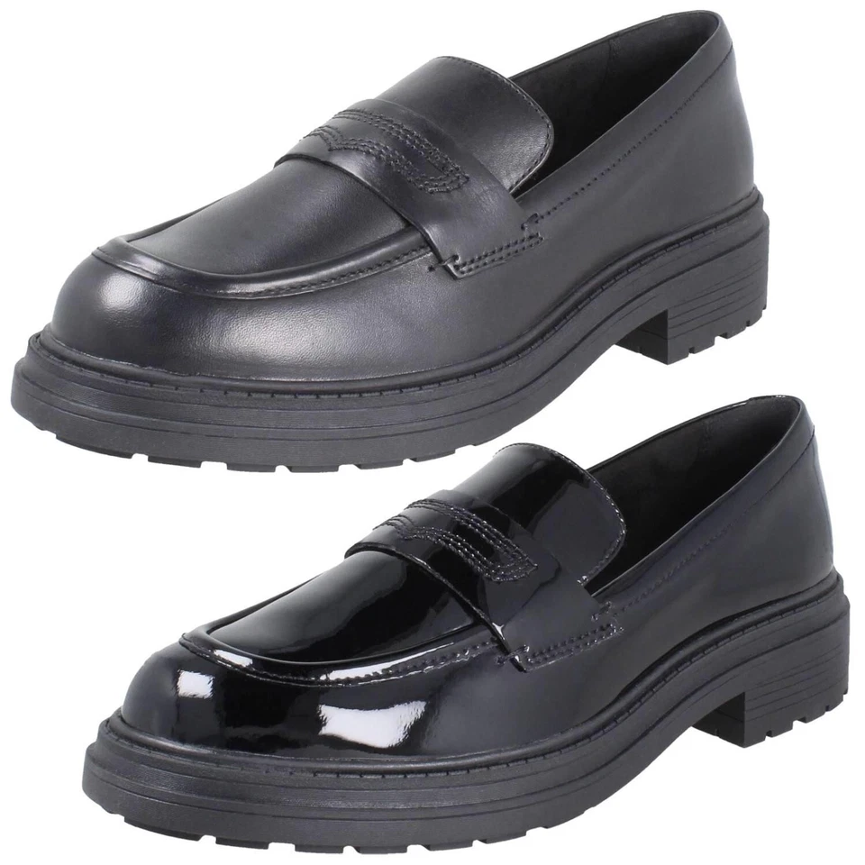 Damen Clarks 'Orinoco3 Edge' Leder Slipper Loafers - D Weite - Bild 1 von 3