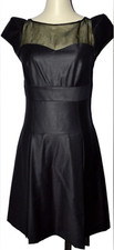 TED BAKER LONDON NEW SZ 2 XS LITTLE BLACK DRESS 100% WOOL,100% SILK PARTY PROM