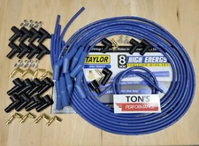 Taylor Spark Plug Wire Set 60653 High Energy RC 8mm Blue 135 degree 8 Cylinder