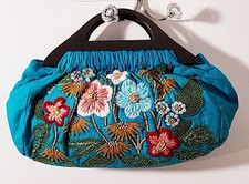  Antropologie Moyna Embroidered Pochette Bag 